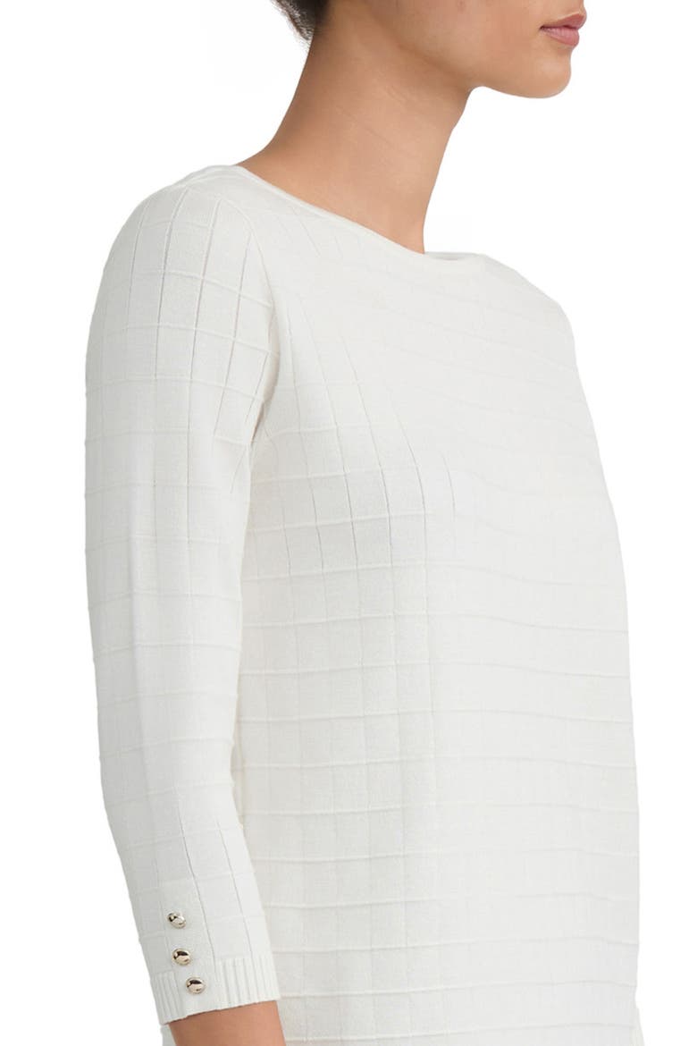 Box Texture Boat Neck Sweater, Alternate, color, VANILLA ICE