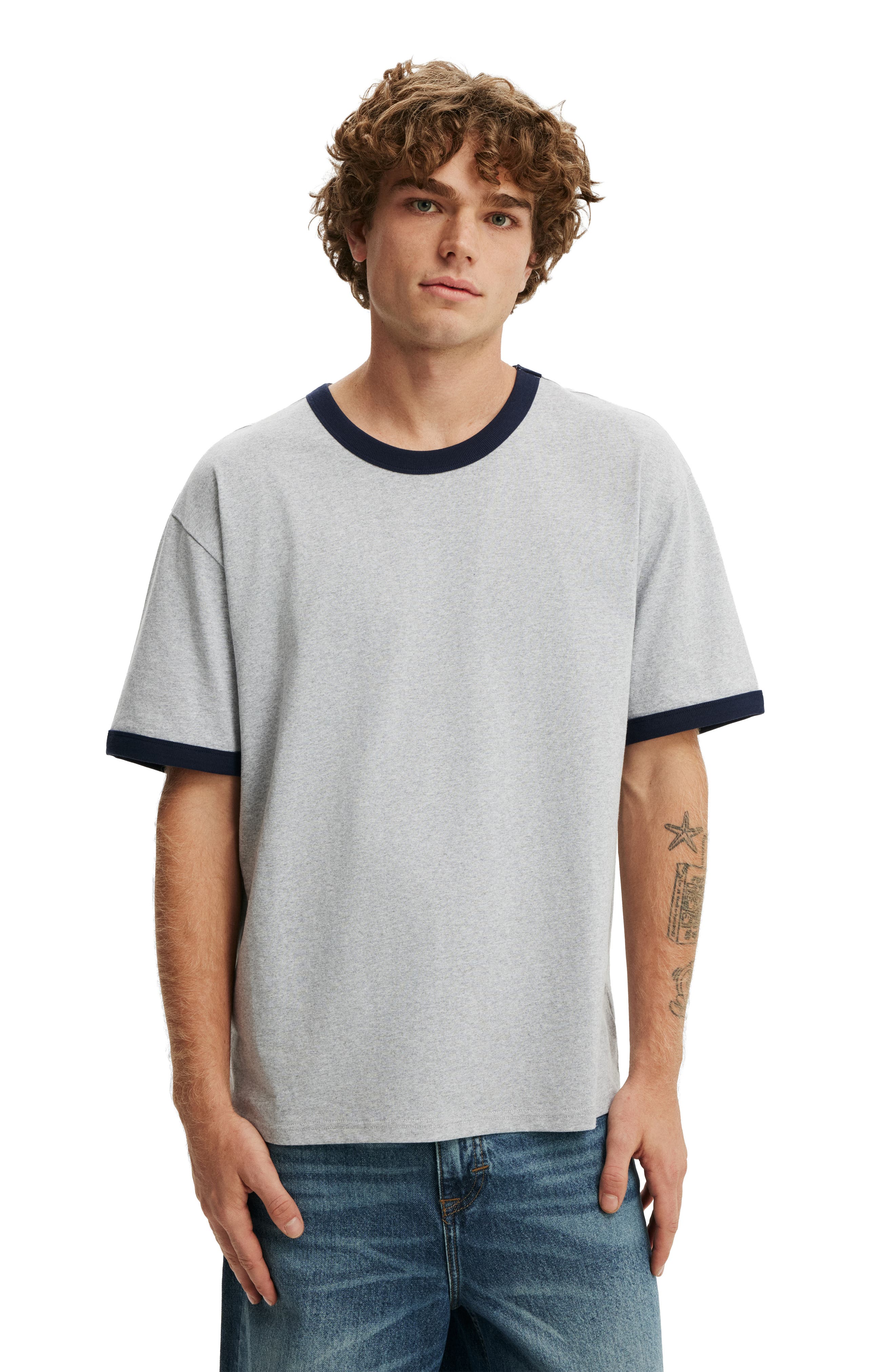 Grey Marle  Vintage Navy