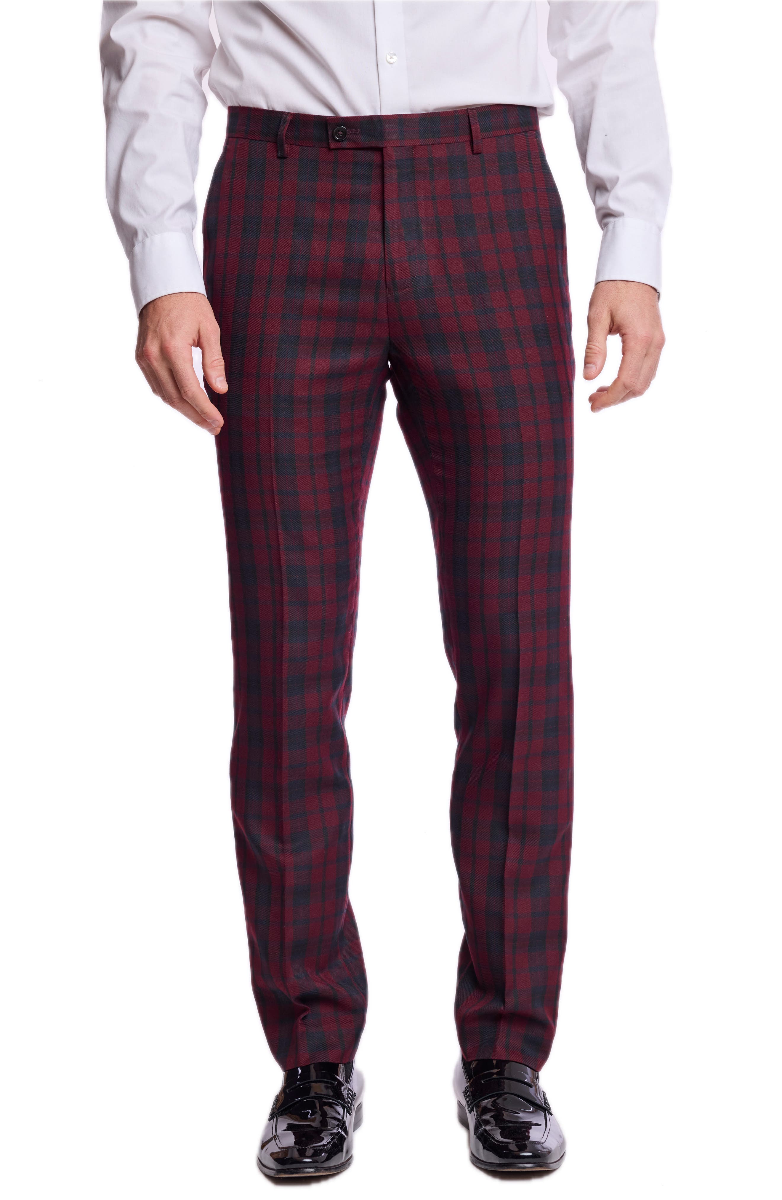 Sloane Slim Fit Plaid Tuxedo Pants