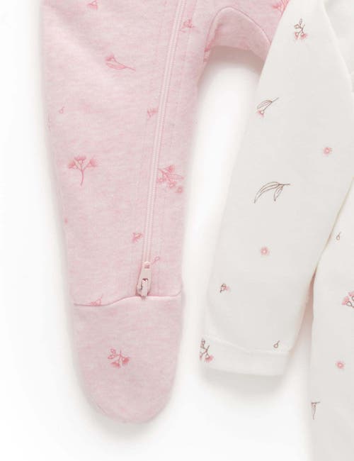 Purebaby 2 Pack Zip Footie