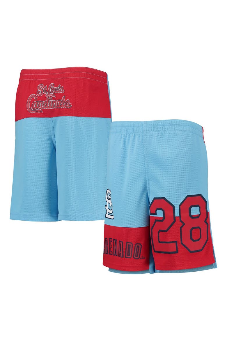 Youth Nolan Arenado Light Blue St. Louis Cardinals Pandemonium Name & Number Shorts, Main, color, Light Blue