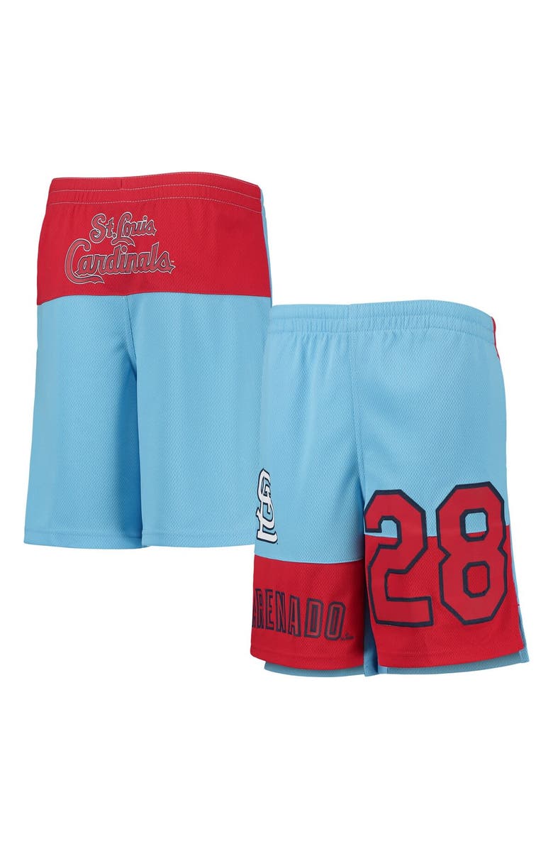 Outerstuff Youth Nolan Arenado Light Blue St. Louis Cardinals Pandemonium Name & Number Shorts, Main, color, Light Blue
