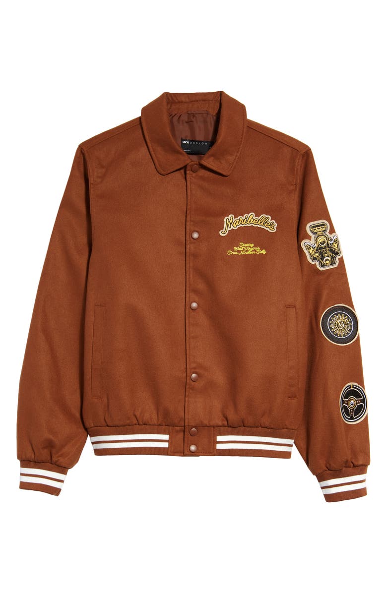 ASOS DESIGN Varsity Jacket, Alternate, color, 