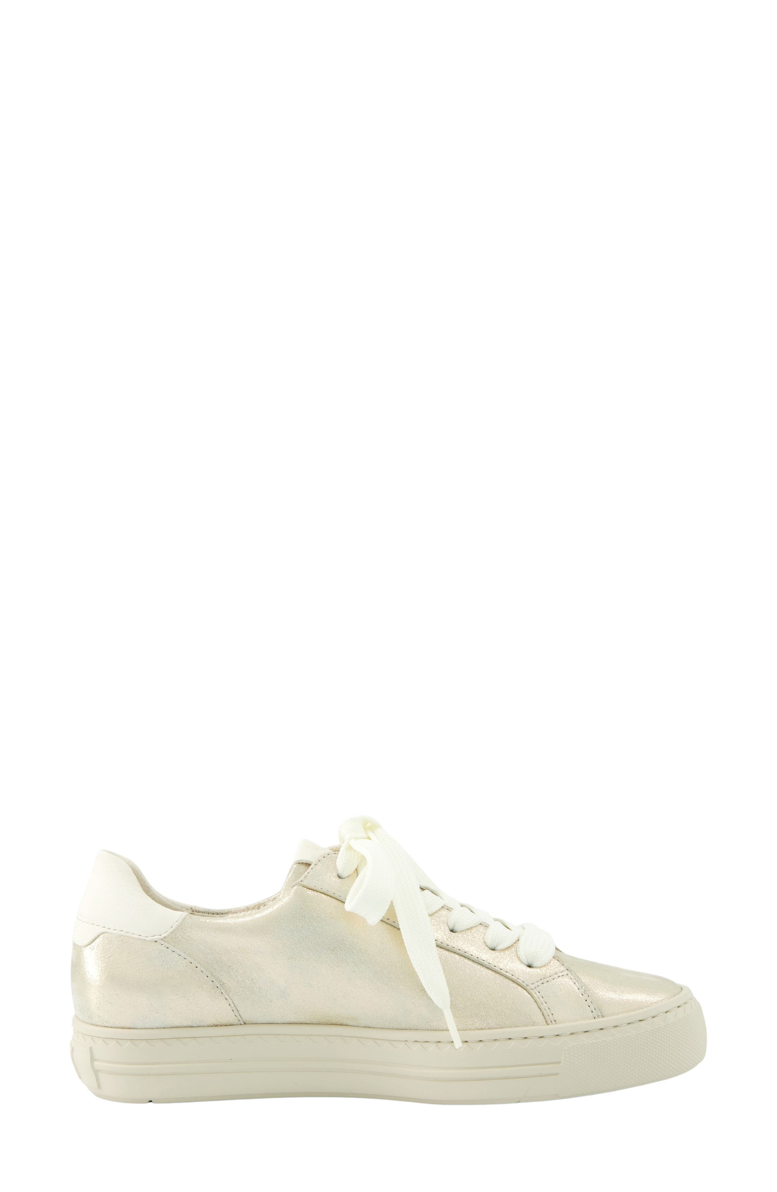 Paul Green Dinah Faux Pearl Trim Sneaker, Alternate, color, Mineral Cream Antic Combo