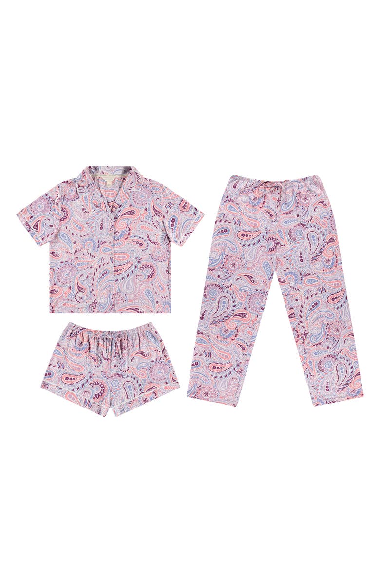 VERA BRADLEY 3-Piece Notch Pajama Set, Alternate, color, Ivory
