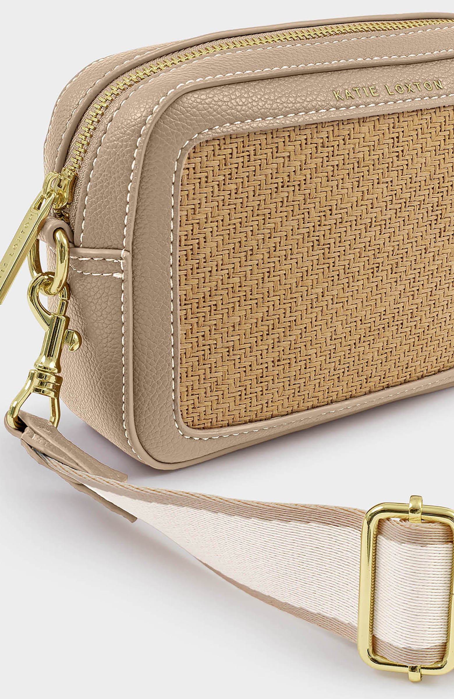 Avery Raffia Small Crossbody Bag, Alternate, color, Light Taupe