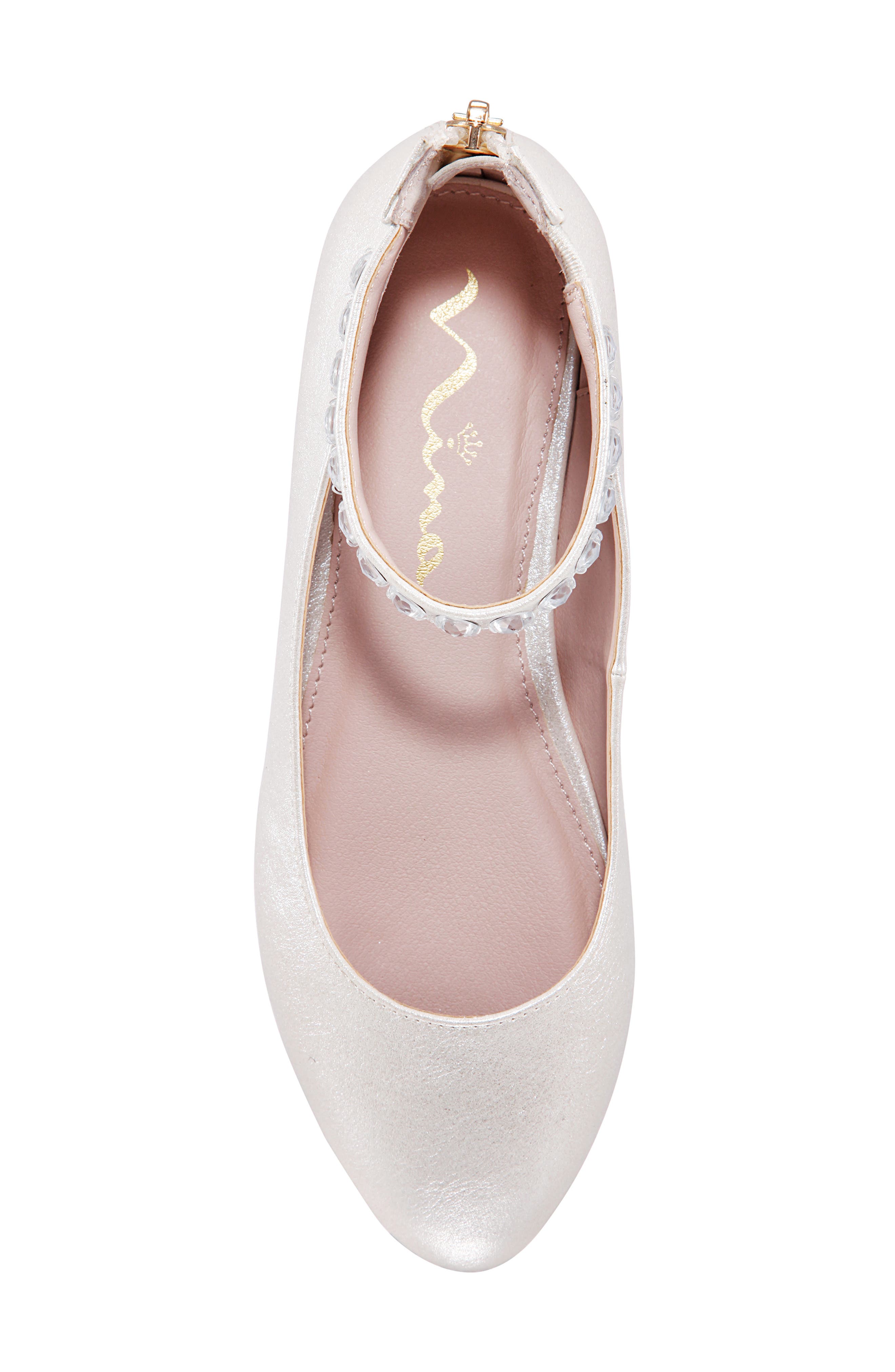 Nina Mimi Crystal Strap Ballet Flat, Alternate, color, 