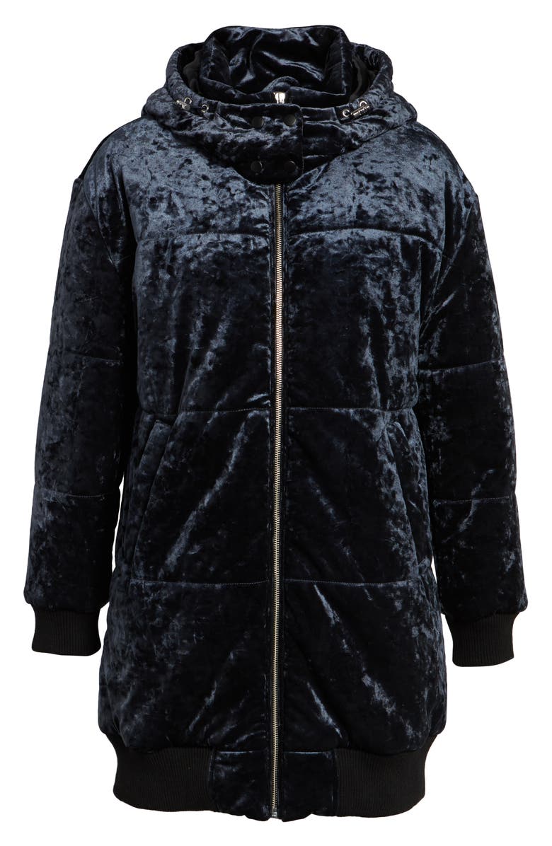 BP. Velvet Hooded Puffer Jacket, Alternate, color, 