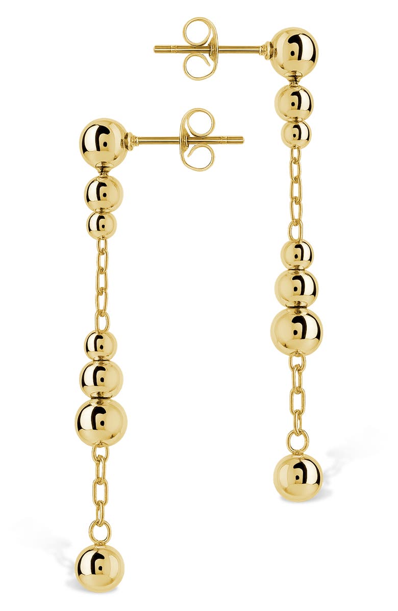 Sterling Forever Heather Bubble Station Link Drop Earrings, Alternate, color, Gold