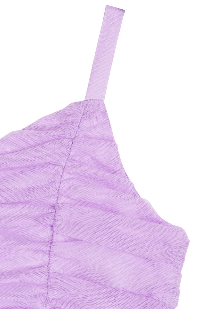 Rare Editions Kids' Ruched Embellished Party Dress, Alternate, color, Lilac