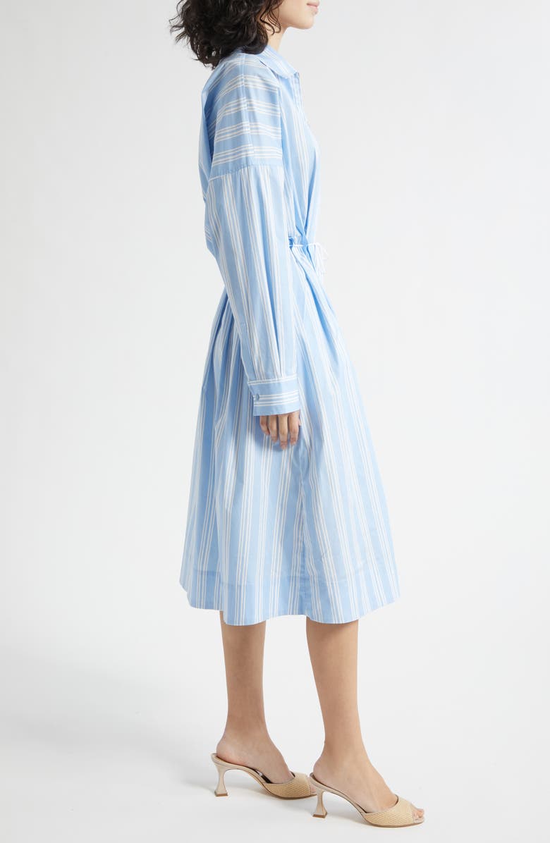 STAUD Chi Stripe Midi Shirtdress, Alternate, color, Ventura Stripe