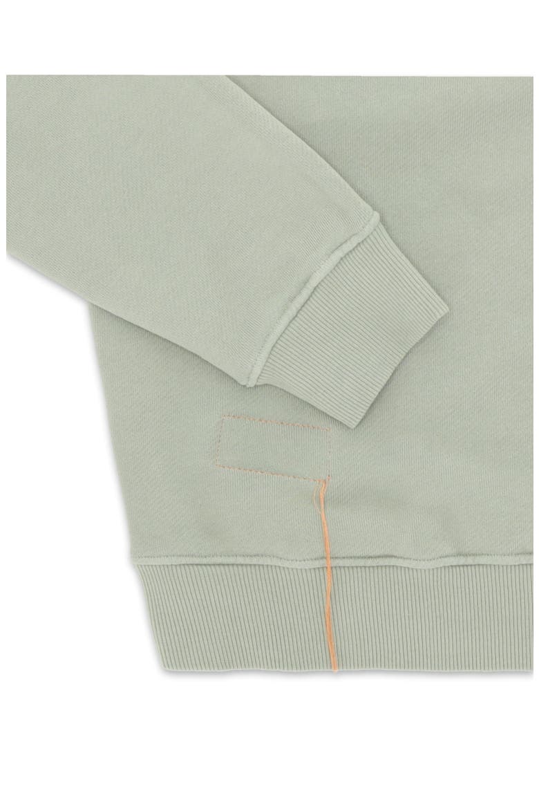 Woven Zip-Up Sweatshirt, Alternate, color, Sage Green