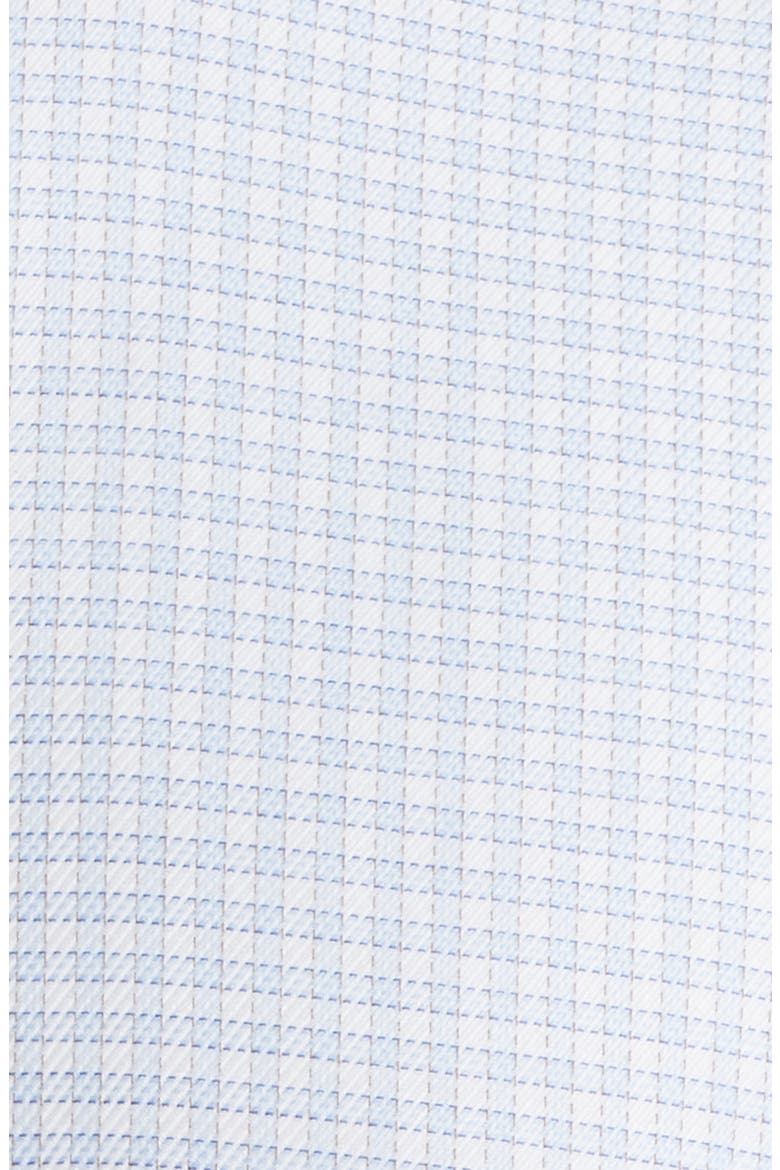 Trim Fit Check Cotton Dress Shirt, Alternate, color, SKY/CHOCOLATE