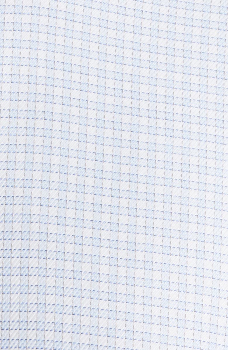 David Donahue Trim Fit Check Cotton Dress Shirt, Alternate, color, Sky/Chocolate