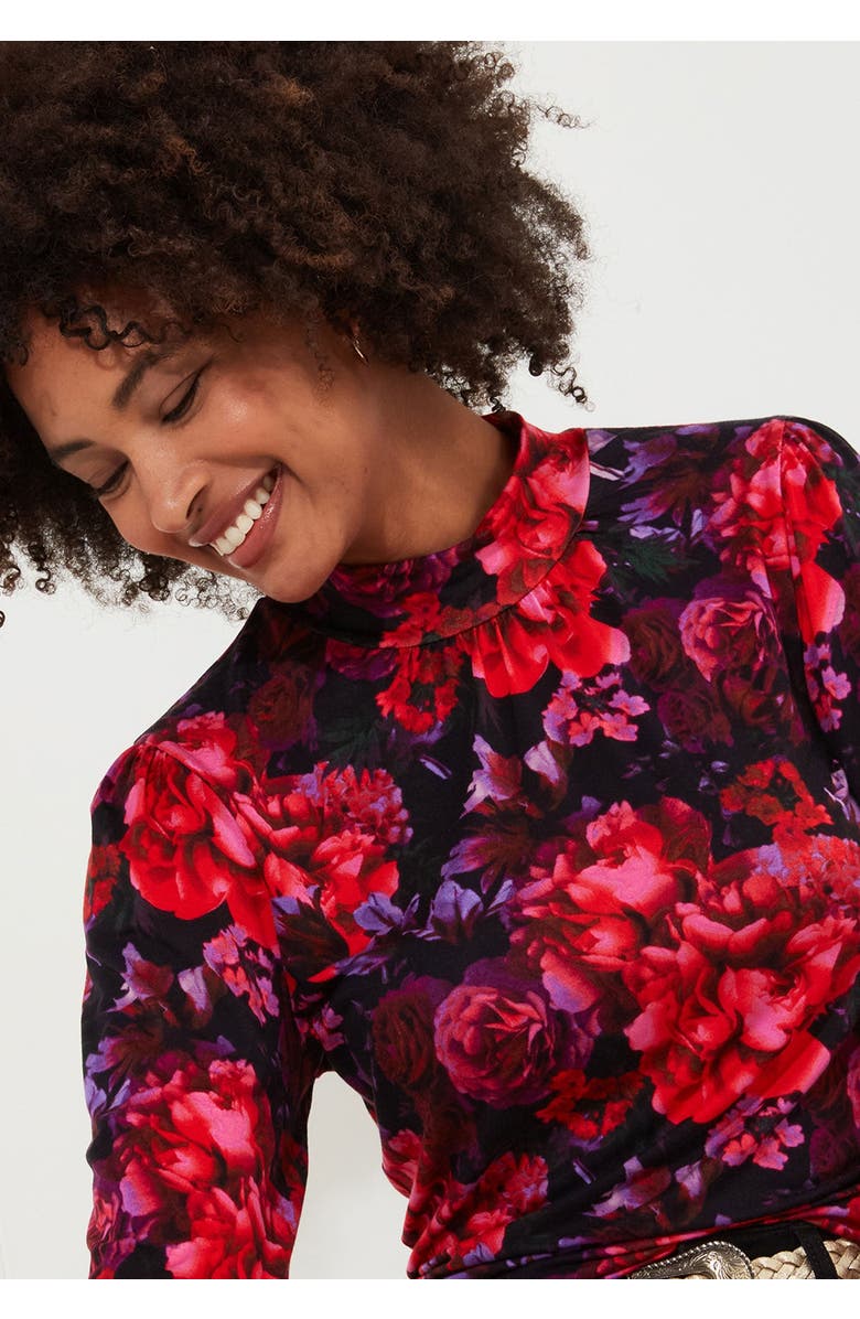 Joe Browns Stretch Knit Mockneck, Alternate, color, Romantic Floral