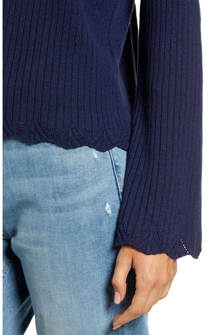 Bell Sleeve Sweater, Alternate, color, NAVY PEACOAT