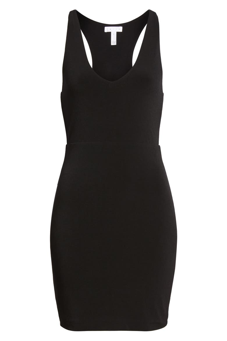 Racerback Body-Con Dress, Alternate, color, BLACK