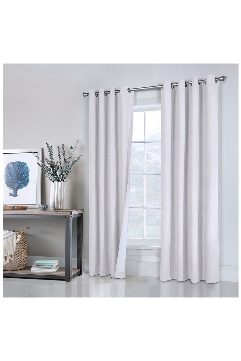 Set of 2 Noise Reducing Indoor Curtain Panels, Alternate, color, WHITE