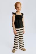 H&M Wide Textured-knit Trousers