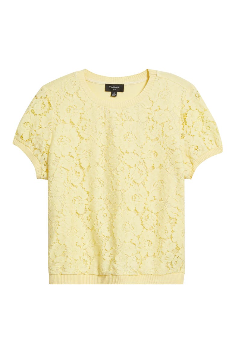 Lace Front Sweater, Alternate, color, BUTTERCUP