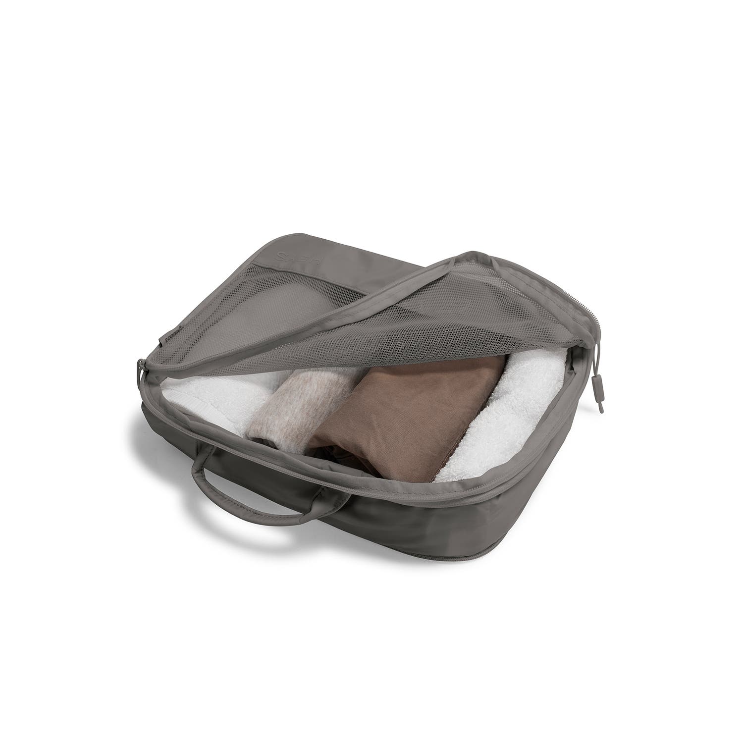 Heys EcoTex<sup>®</sup> Compression Packing Cube 4 Piece Set, Alternate, color, Grey Stone