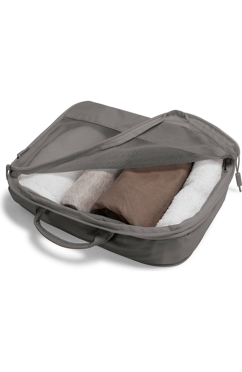 Heys EcoTex<sup>®</sup> Compression Packing Cube 4 Piece Set, Alternate, color, Grey Stone