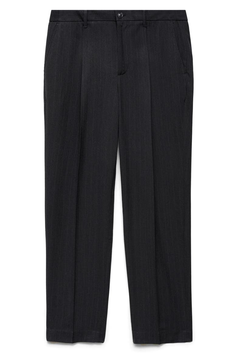 Regular Fit Pleated Pants, Alternate, color, DARK HEATHER GREY