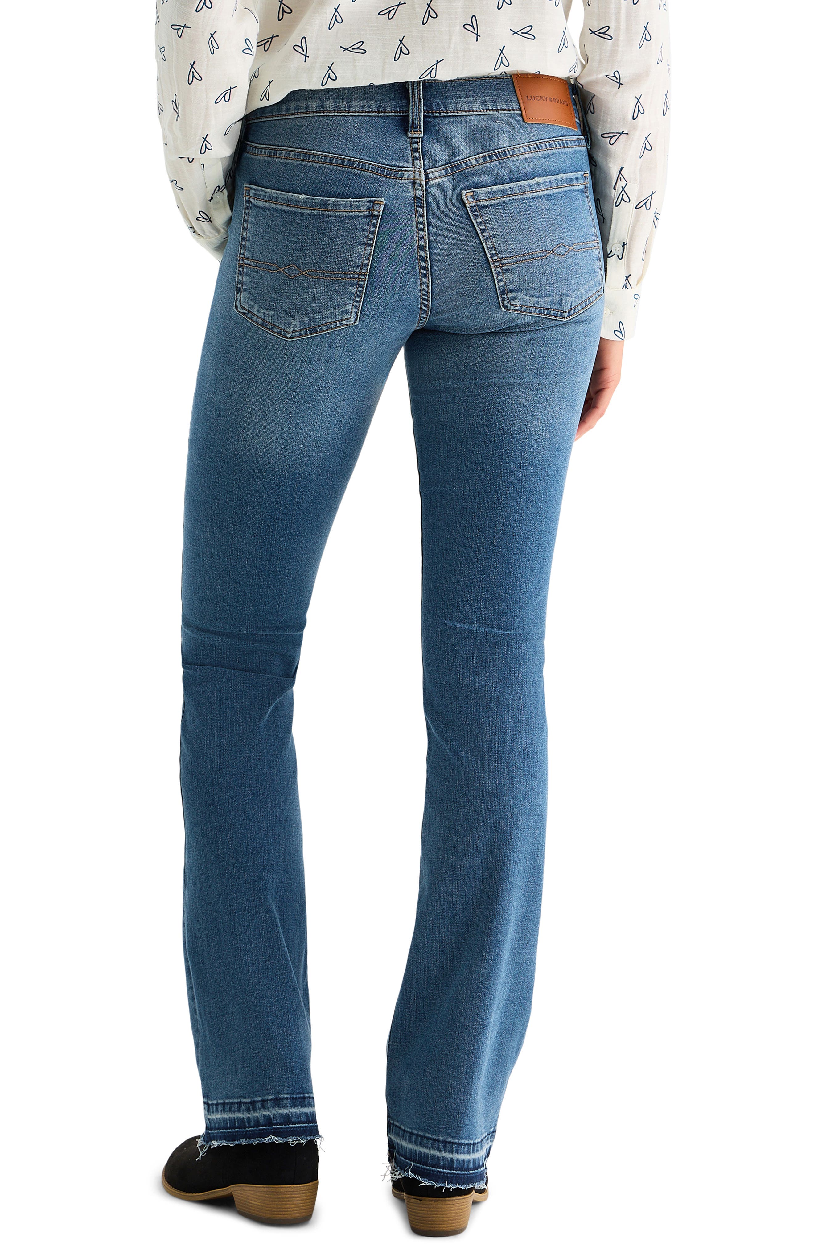 Sweet Release Hem Mid Rise Bootcut Jeans - image 2