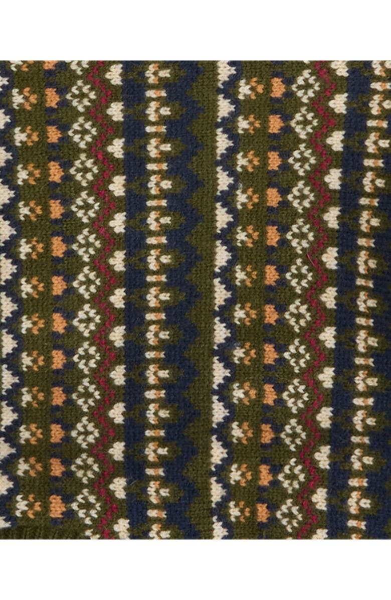 Barbour Fair Isle Dog Sweater, Alternate, color, Olive