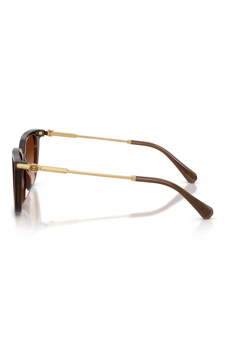 63mm Oversize Square Sunglasses, Alternate, color, TRANSPARENT BROWN / BROWN