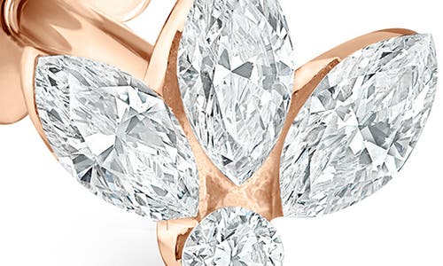 MARIA TASH MARIA TASH INVISIBLE DIAMOND LOTUS THREADED STUD EARRING 