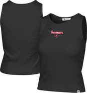 '47 Women's '47 Black Tampa Bay Buccaneers Cropped Straight Cut Ribbed Baby Tank Top