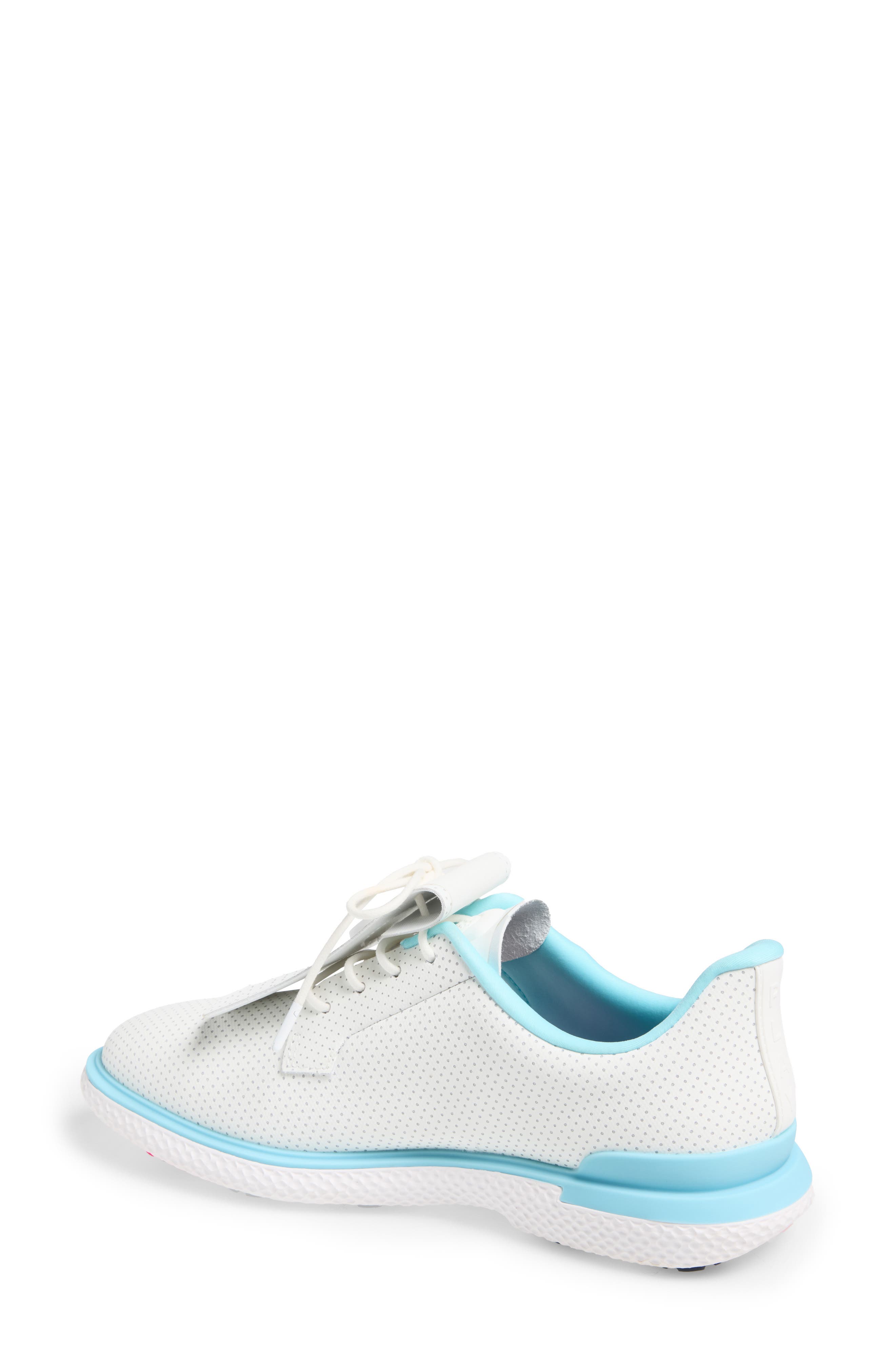 Gallivant2r Perforated Kiltie Golf Shoe, Alternate, color, SNOW / CEN