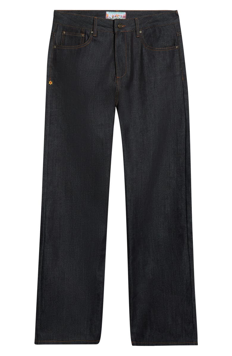 Nothing Grows Overnight Growth Ripped & Repaired Selvedge Jeans, Alternate, color, Raw Denim