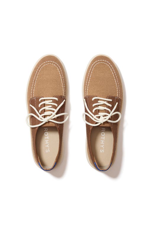 Rothys Rothy's The Ravello Boat Shoe In Nautical Brown