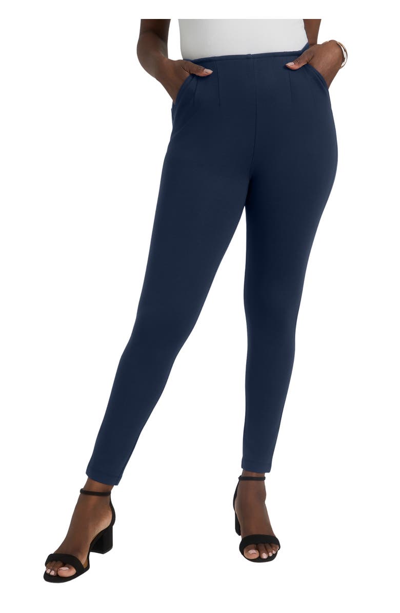 Jessica London Trueform Legging, Main, color, Navy