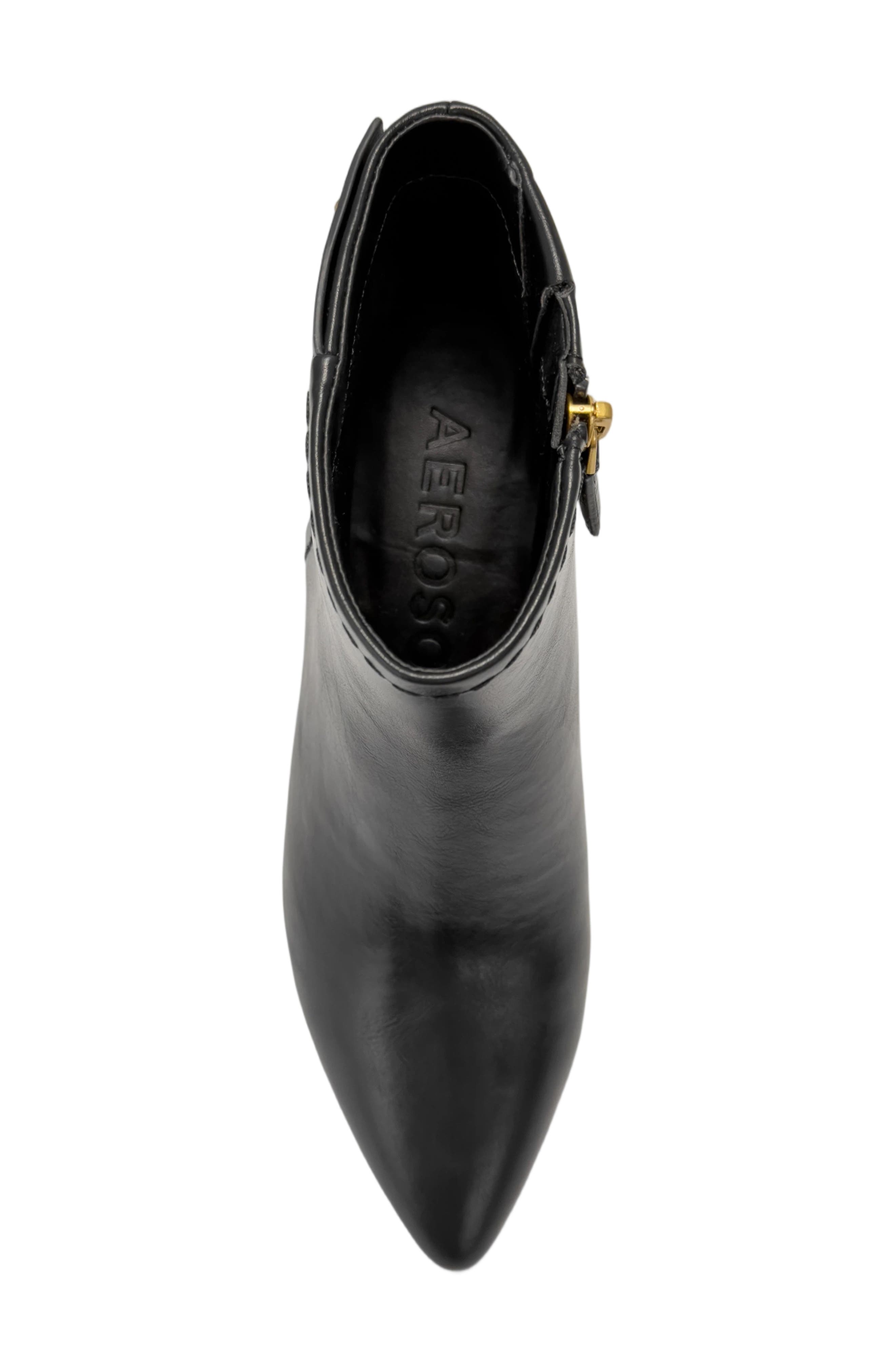 Laurie Faux Leather Bootie, Alternate, color, BLACK
