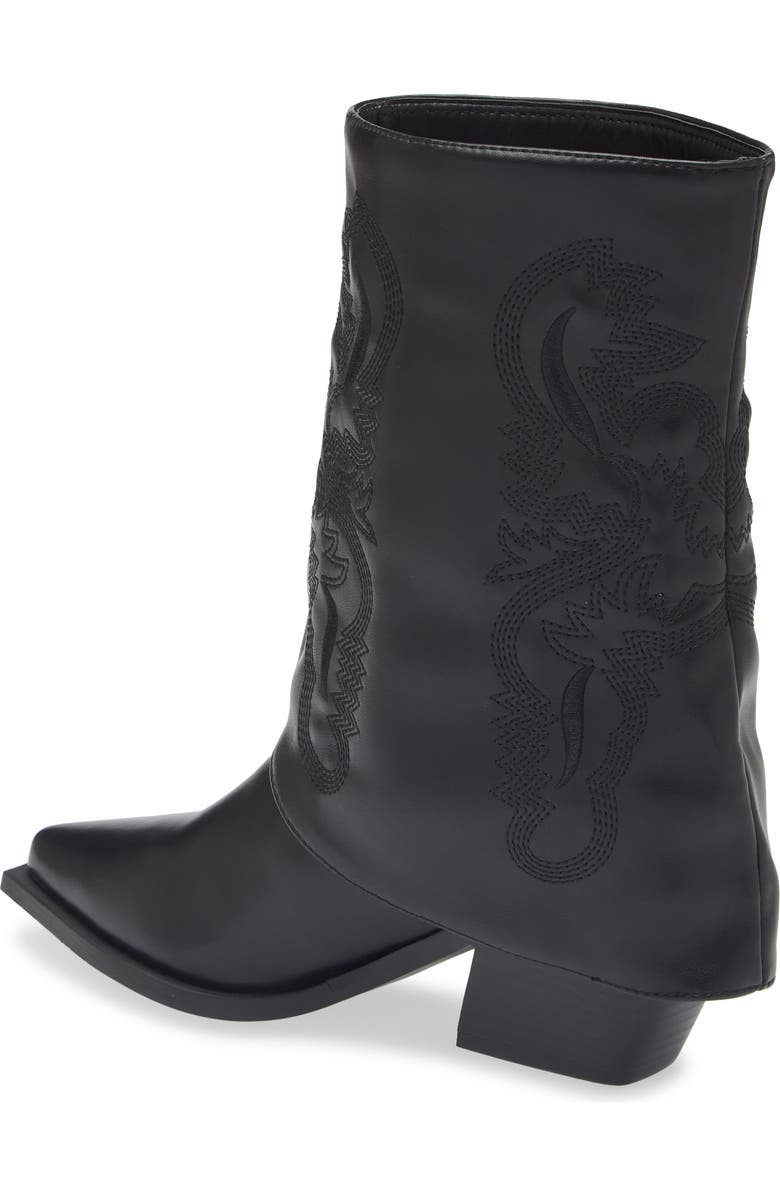 AZALEA WANG Portabella Foldover Shaft Pointed Toe Bootie, Alternate, color,