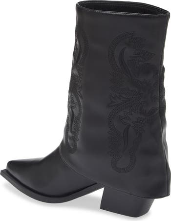 Portabella Foldover Shaft Pointed Toe Bootie
