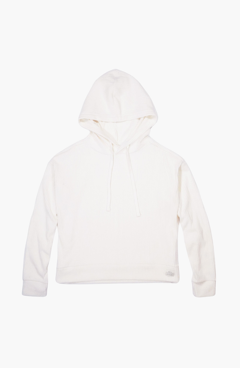Everyday California Malibu Ribbed Hoodie, Main, color, Off White