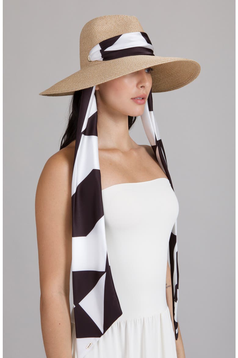 Cassidy UPF 25+ Packable Straw Fedora, Alternate, color, SAND