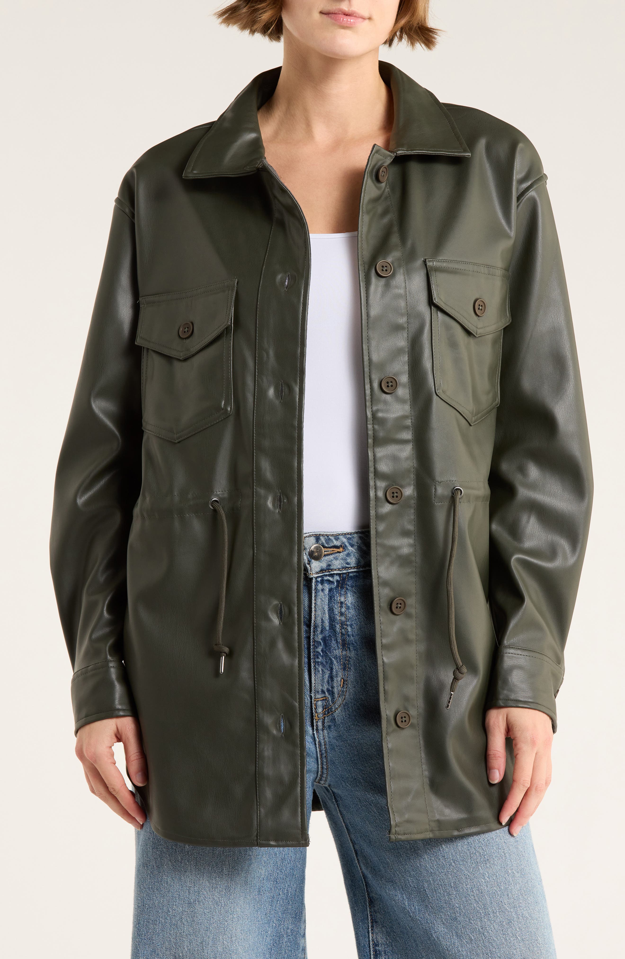 Faux Leather Jacket - image 3