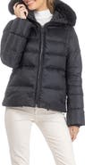 GORSKI Apres-Ski Horizontal Short Parka with Detachable Toscana Lamb Hood Trim