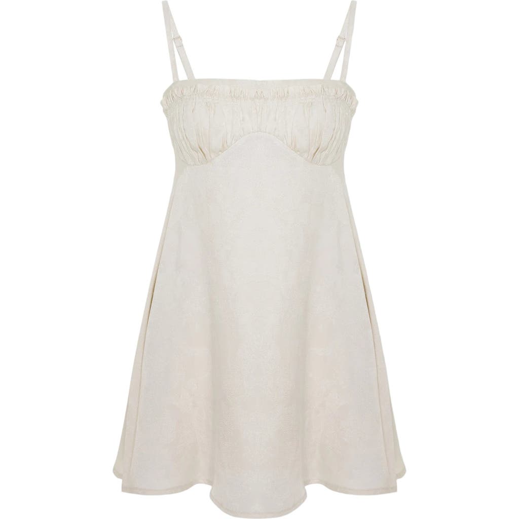 PCFG Daydreamers Strappy Backless Mini Dress in Beige at Nordstrom, Size X-Large