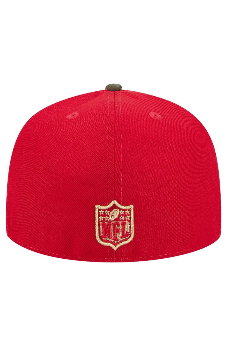 New Era Men's New Era Scarlet San Francisco 49ers Active Two-Tone Camo 59FIFTY Fitted Hat, Alternate, color, Scarlet