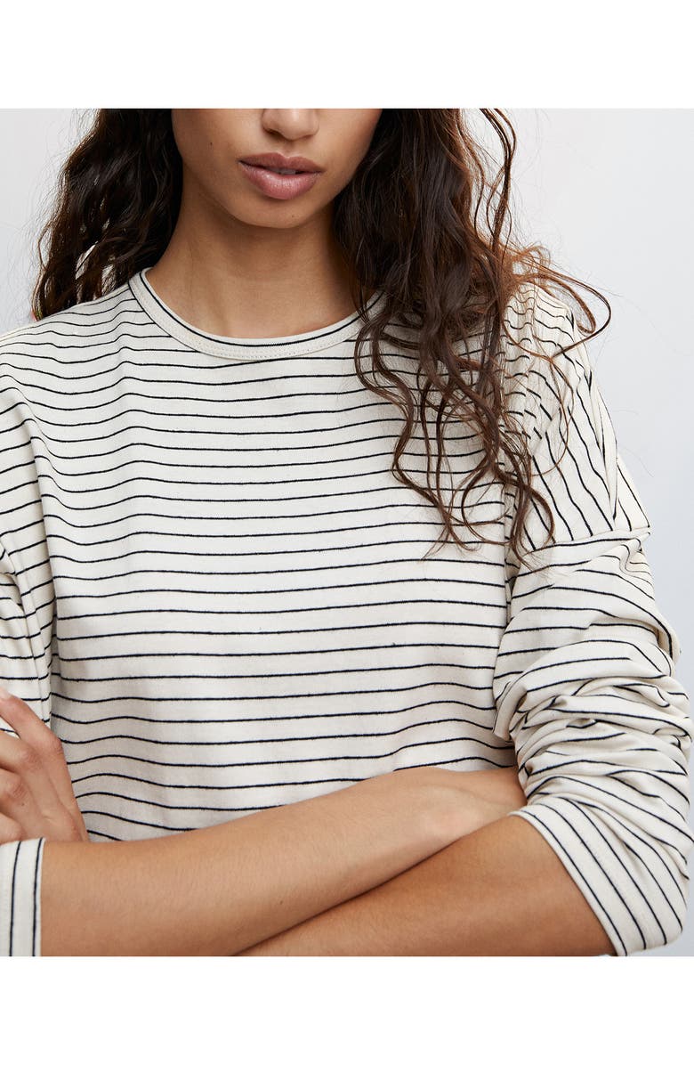 MANGO Stripe Knit Oversize Top, Alternate, color, 