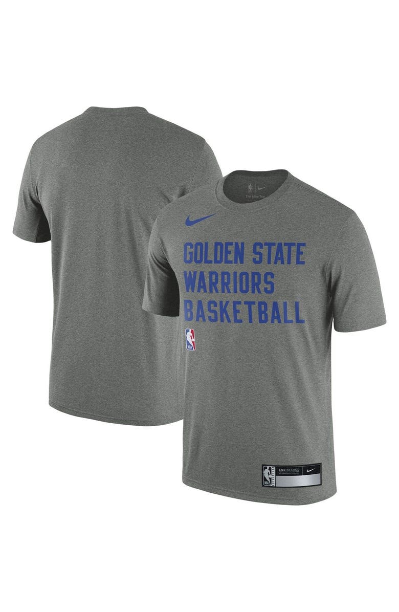 Nike Men's Nike Heather Gray Golden State Warriors 2023/24 Sideline Legend Performance Practice T-Shirt, Main, color, 