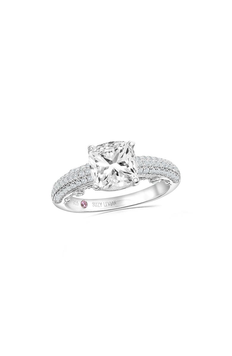 SUZY LEVIAN Cubic Zirconia Engagement Ring, Main, color,