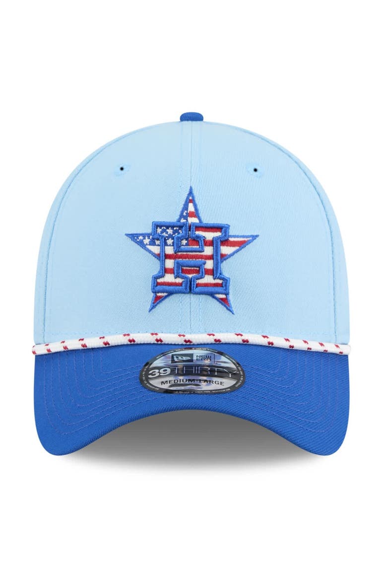 Men's New Era Light Blue/Blue Houston Astros 2025 Fourth of July 39THIRTY Flex Hat, Alternate, color, Light Blue