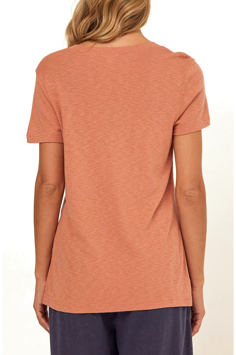Norma Textured Slubbed Cotton Blend T-Shirt, Alternate, color, PEACH